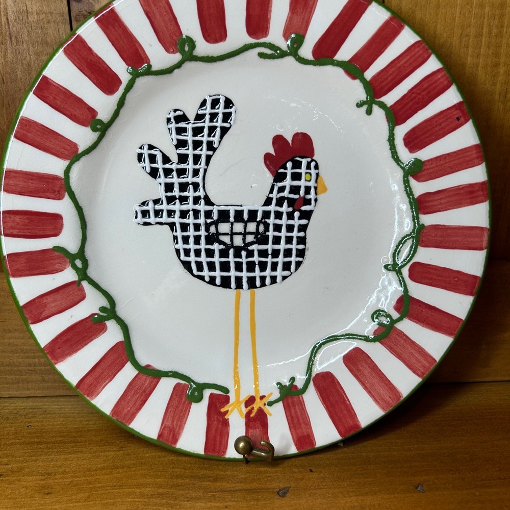 Colorful Rooster Decorative Plate